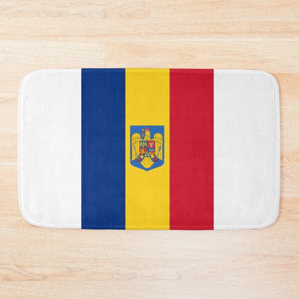Item preview, Romanian rectangular flag and Coat of arms designed and sold by P-I-R.