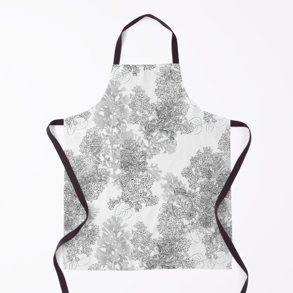 Item preview, black-white seamless pattern with  branches of lilac designed and sold by AsyaTury.