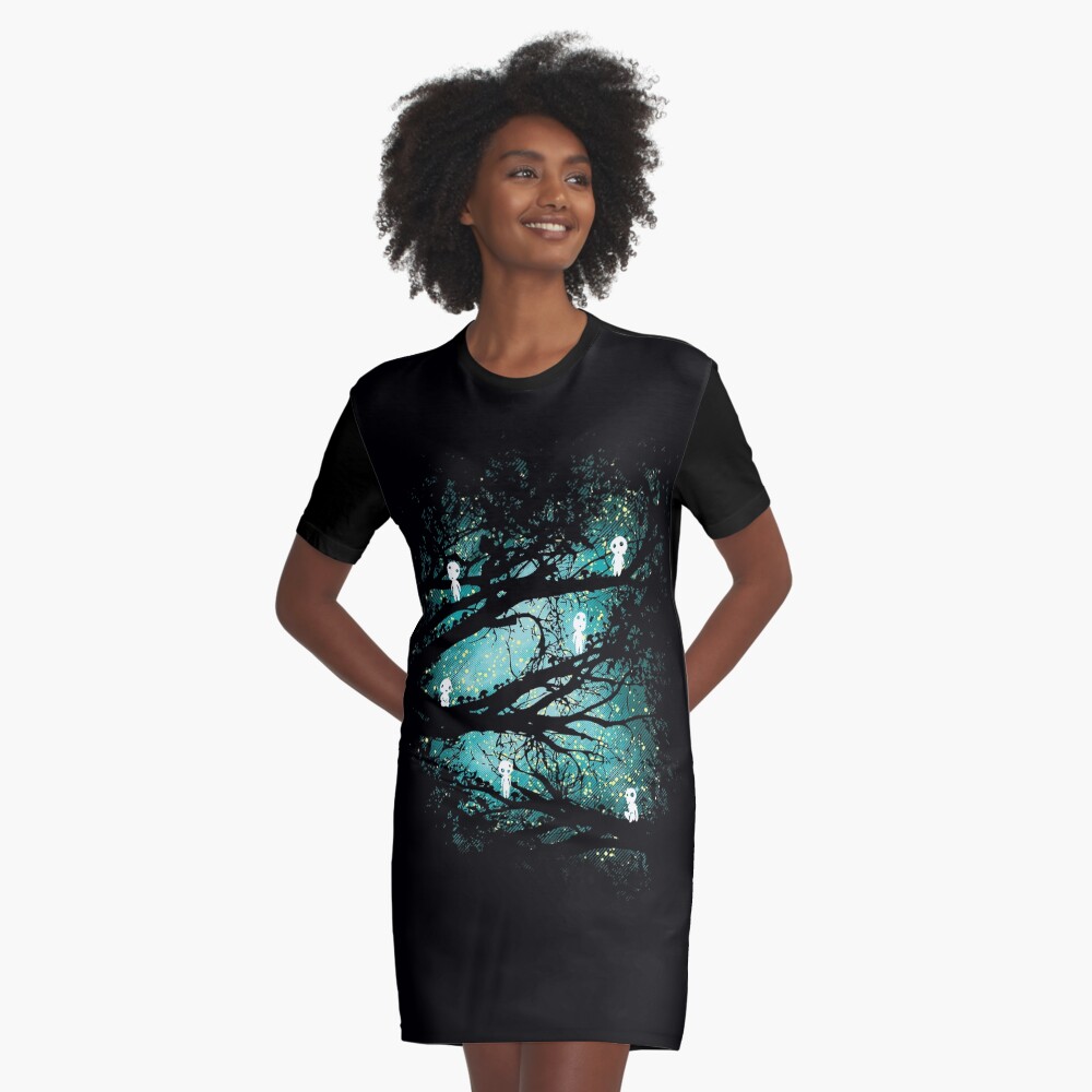 Tree Spirits Graphic T-Shirt Dress