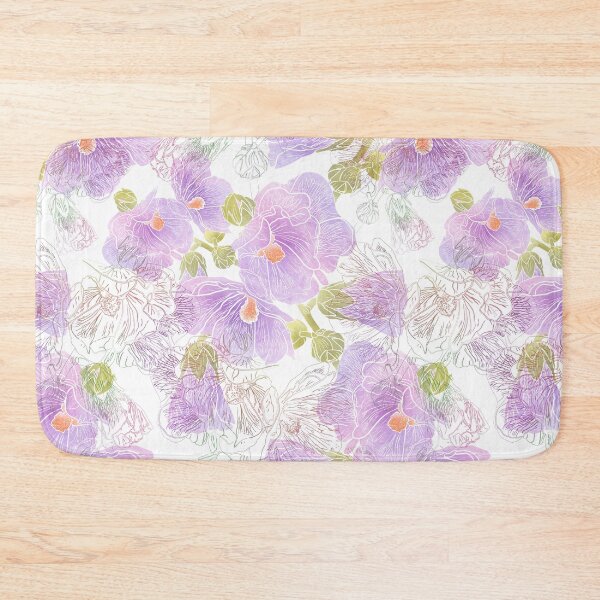 Item preview, Romantic summer hollyhock flowers designed and sold by Shoshina.