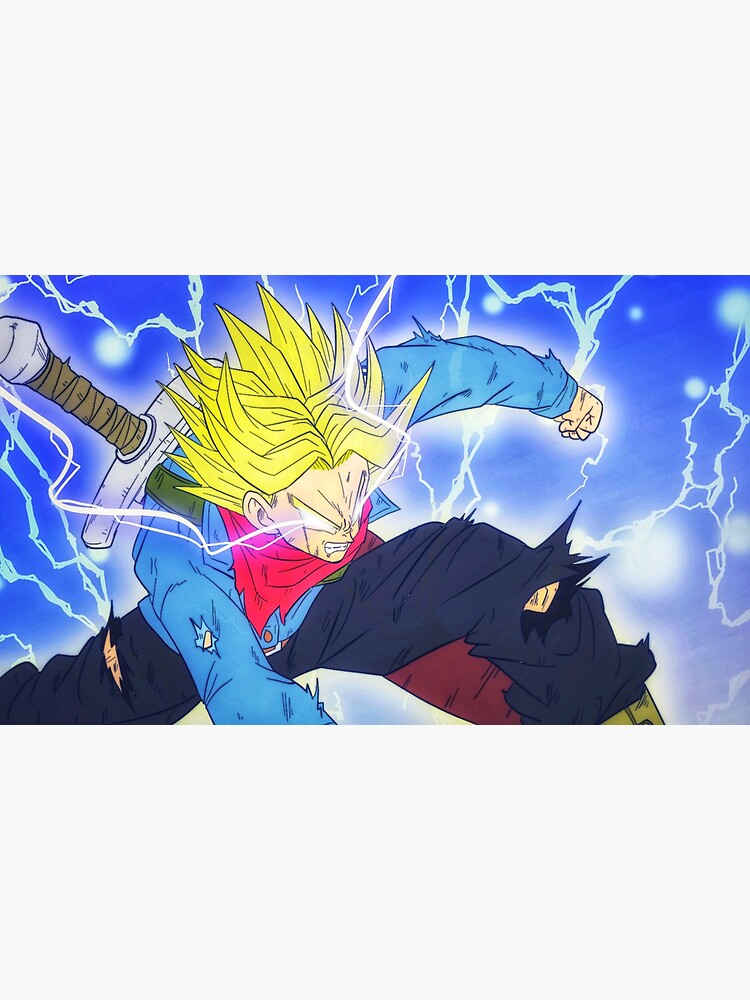 "trunks adult fanart badass" Sticker by Lousken Redbubble