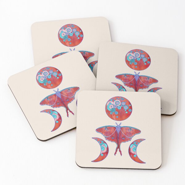 Item preview, Luna Moth and Triple Moon - Blood Red designed and sold by Olooriel.