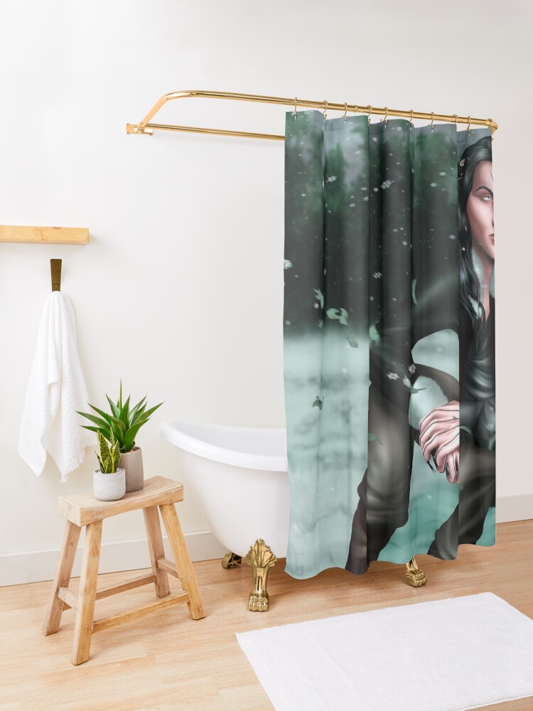 Alternate view of Malachiasz Czechowicz - Ruthless Gods Shower Curtain
