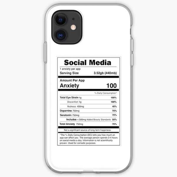 Social Media Nutrional Value iPhone Soft Case