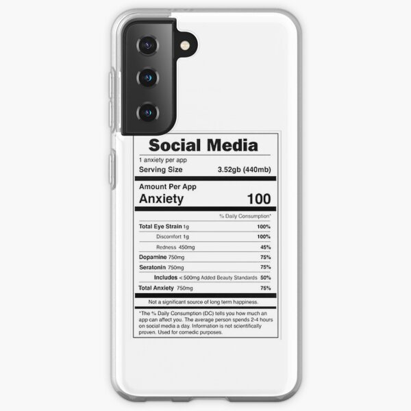 Social Media Nutrional Value Samsung Galaxy Soft Case