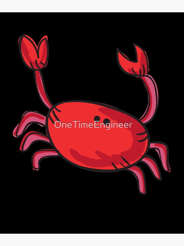 "Red king crab cartoon" Poster by Redbubble