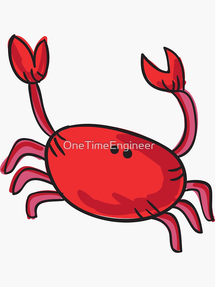 "Red king crab cartoon" Sticker for Sale by Redbubble