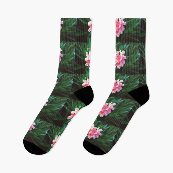 Item preview, Pink Nerium oleander flower against natural green background designed and sold by lena-maximova.