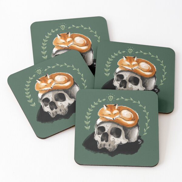 Item preview, Fox sleeping on skull designed and sold by Helicroft.
