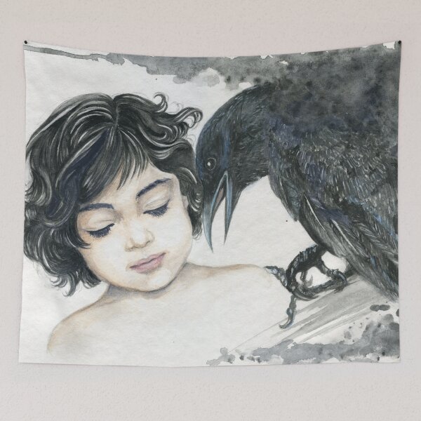 Item preview, The little girl and the crow designed and sold by Tsuya Shop.