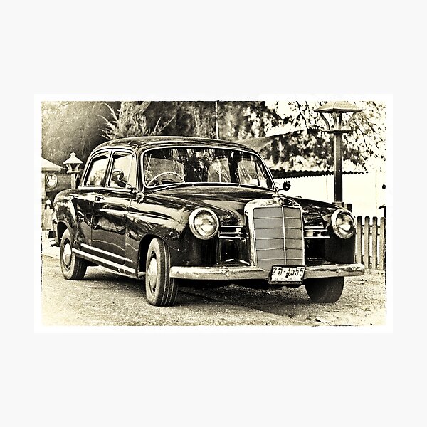 Vintage Mercedes Benz 190 Ponton Sedan 50s Fotodruck