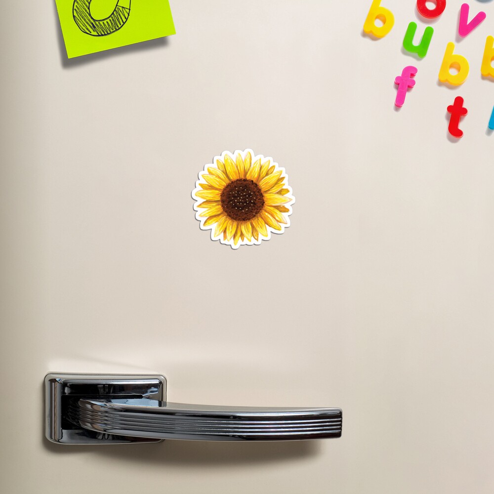 Download Sunflower Sticker Magnet By Mhea Redbubble