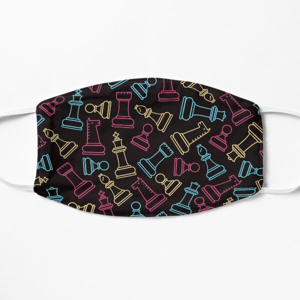 Chess Pieces Pattern Flat Mask