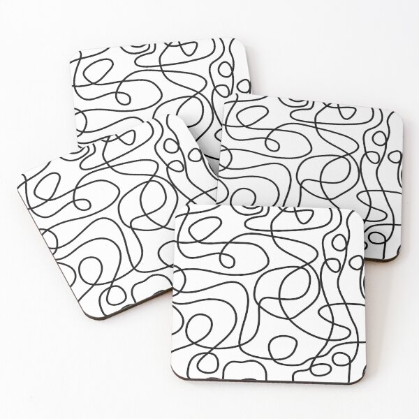 Item preview, Doodle Line Art Pattern | Black on White designed and sold by itsjensworld.