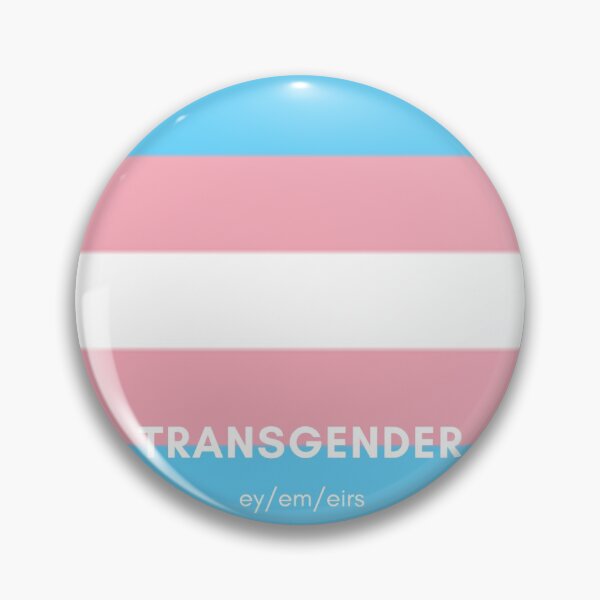Item preview, Pride Flag Logo With Pronouns - Trans Pride Flag - EY/EM/EIRS designed and sold by thesassypanda.