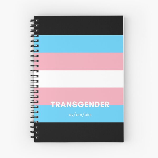 Item preview, Pride Flag Logo With Pronouns - Trans Pride Flag - EY/EM/EIRS designed and sold by thesassypanda.