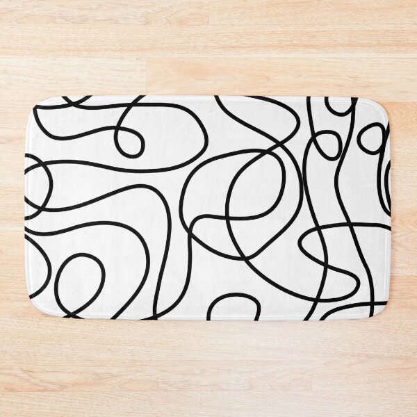 Item preview, Doodle Line Art Pattern | Black on White designed and sold by itsjensworld.