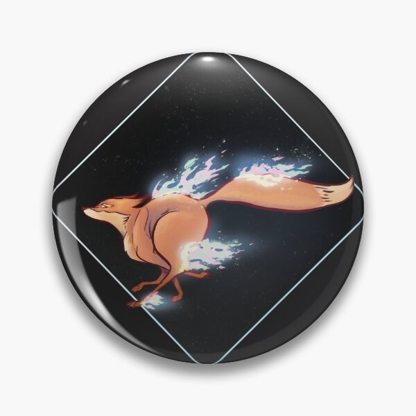 Item preview, Magical fox on fire over galactic rhombus designed and sold by Maria Benet López.