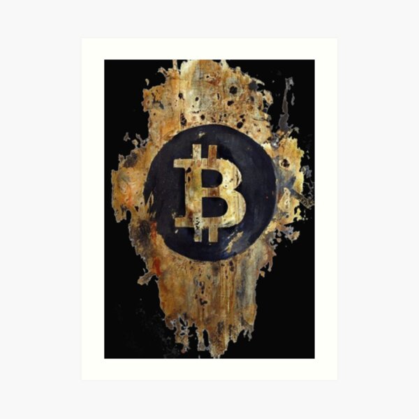 Bitcoin stamp Art Print