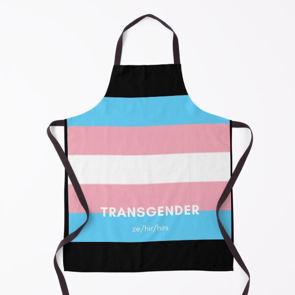 Item preview, Pride Flag Logo With Pronouns - Trans Pride Flag - ZE/HIR/HIRS designed and sold by thesassypanda.