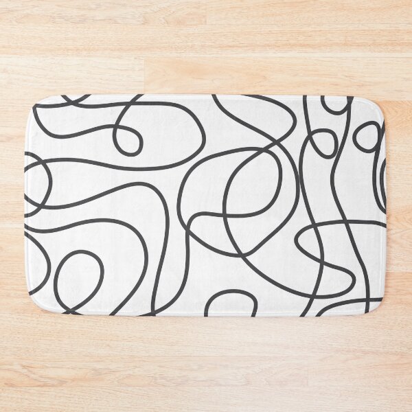 Item preview, Doodle Line Art Pattern | Graphite on White designed and sold by itsjensworld.