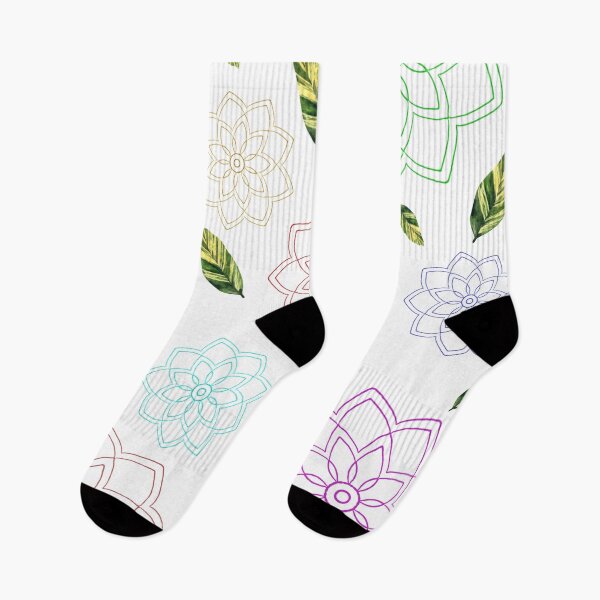 Item preview, Geometric floral leaves design designed and sold by Designhub14.