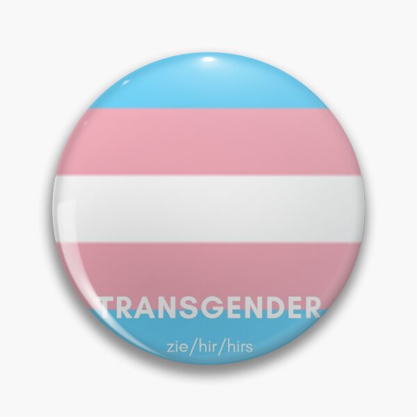 Item preview, Pride Flag Logo With Pronouns - Trans Pride Flag - ZIE/HIR/HIRS designed and sold by thesassypanda.