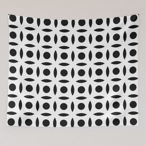 Item preview, Geometric Pattern: Intersect Circle: White/Jet designed and sold by Red Wolf.
