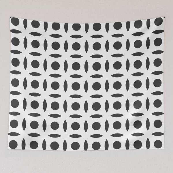 Item preview, Geometric Pattern: Intersect Circle: White/Charcoal designed and sold by Red Wolf.