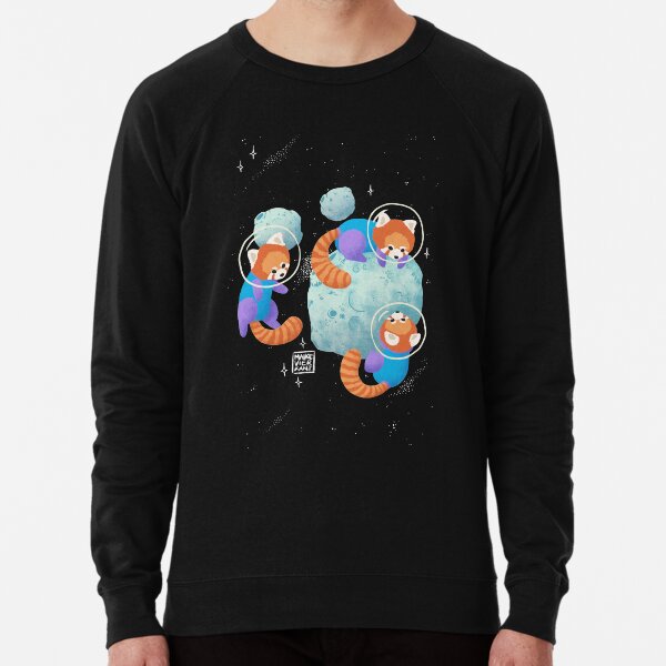 Red Space Pandas Lightweight Sweatshirt