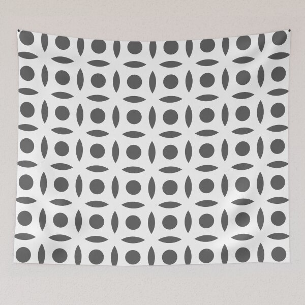 Item preview, Geometric Pattern: Intersect Circle: White/Granite designed and sold by Red Wolf.