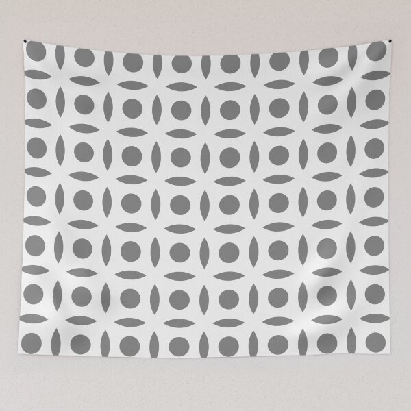 Item preview, Geometric Pattern: Intersect Circle: White/Battleship designed and sold by Red Wolf.