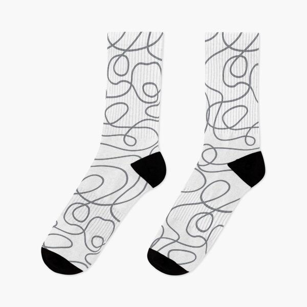 Item preview, Doodle Line Art Pattern | Gray on White designed and sold by itsjensworld.