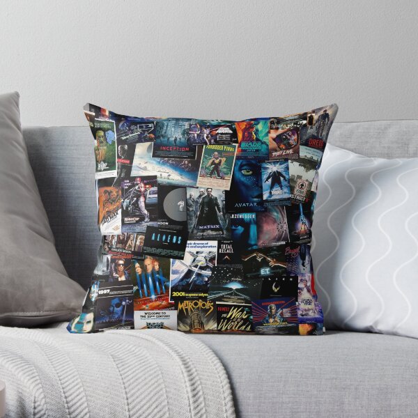 Sci-Fi Movie Posters Throw Pillow
