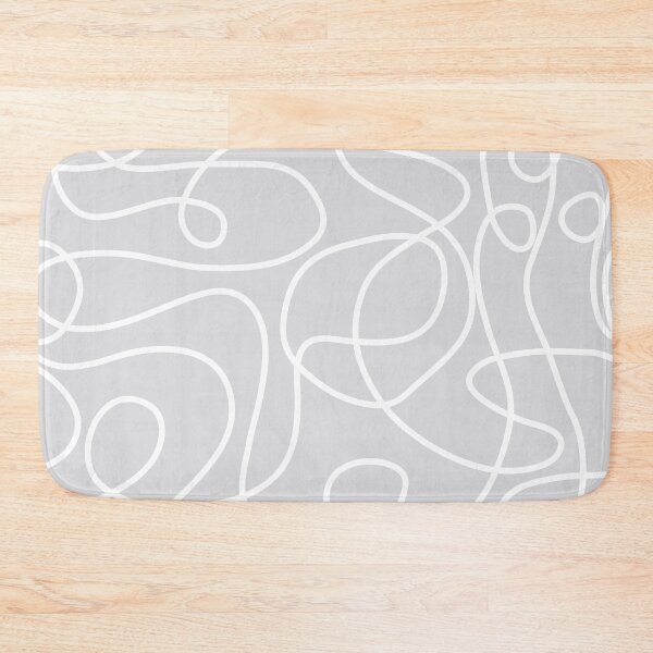 Item preview, Doodle Line Art Pattern | White on Pale Gray  designed and sold by itsjensworld.