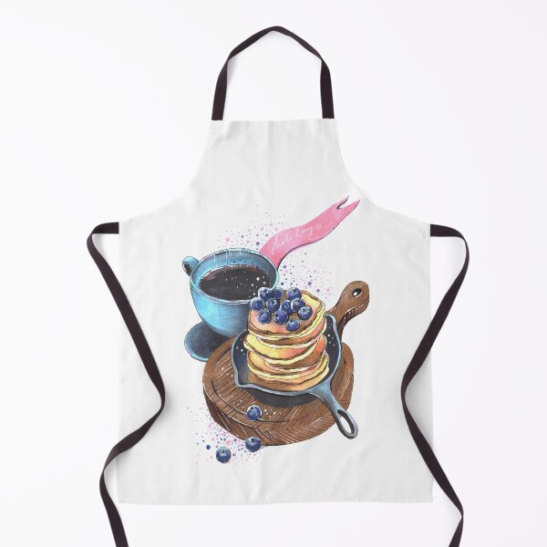 Item preview, hand drawing delicious favorite breakfast with pancakes and coffee designed and sold by InessArt.