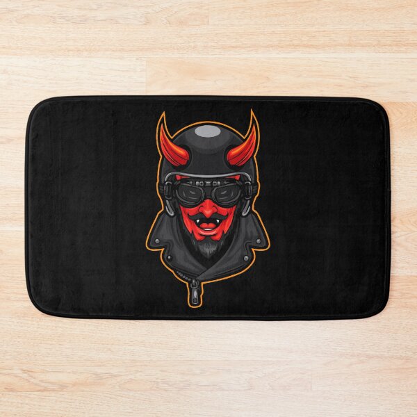 Item preview, Devil in biker helmet , aviator googles and black leather jacket designed and sold by Nick Krav.