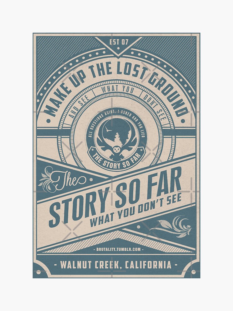 "The story so far sticker" Sticker for Sale by jakemurray21 Redbubble