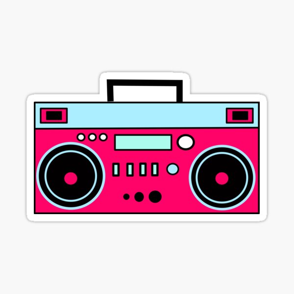 Colorful Boombox Stickers Redbubble - boombox colorful pack roblox