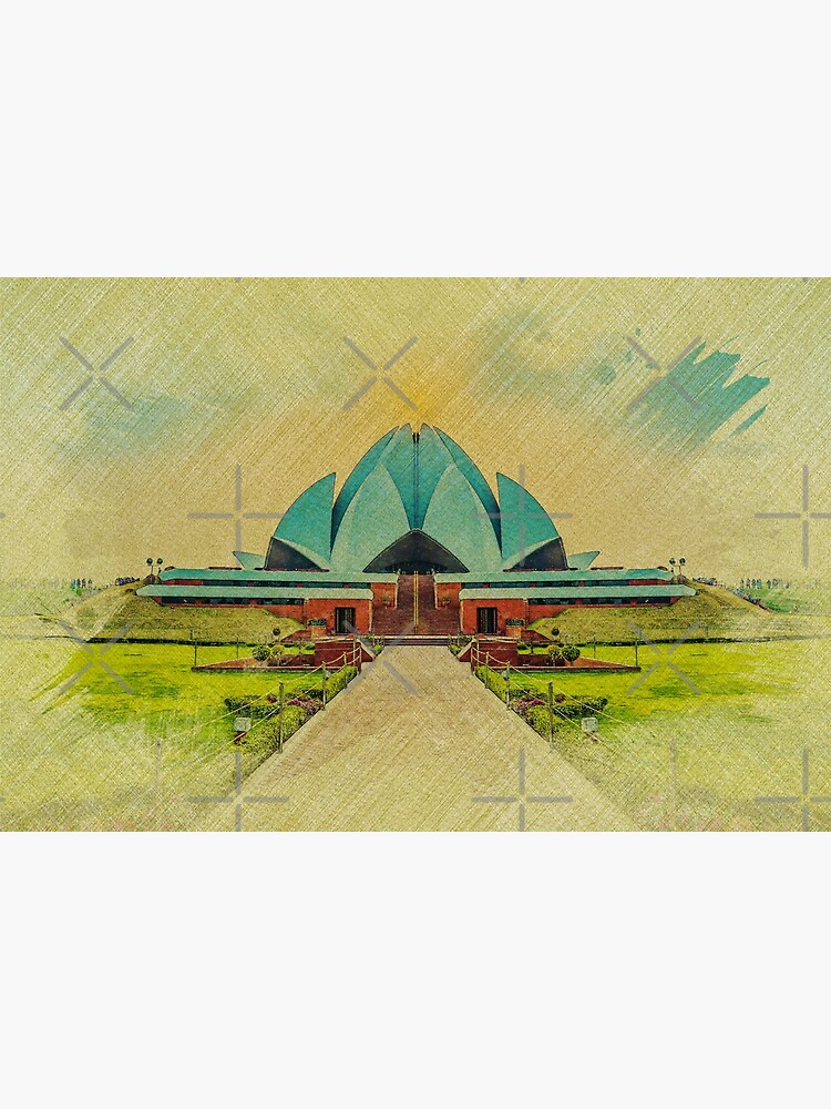 Lotus Temple, Delhi India - Theodor Decker - Drawings & Illustration,  Buildings & Architecture, Landmarks, National Monuments - ArtPal