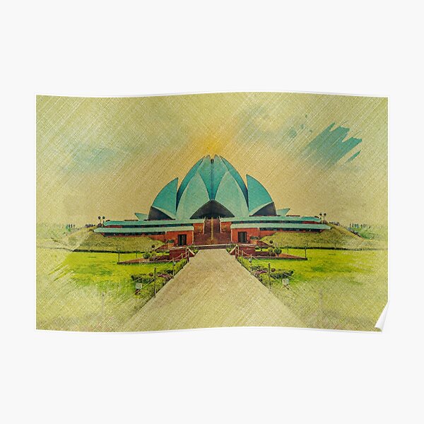 lotus temple painting