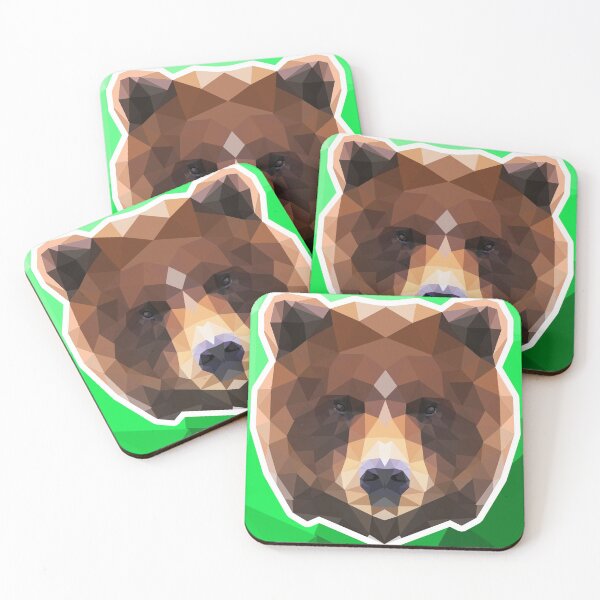 Item preview, Low-polygon Brown Bear designed and sold by manman425.