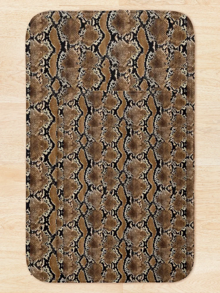 Thumbnail 5 of 6, Bath Mat, Python Print designed and sold by AthleticWolves.