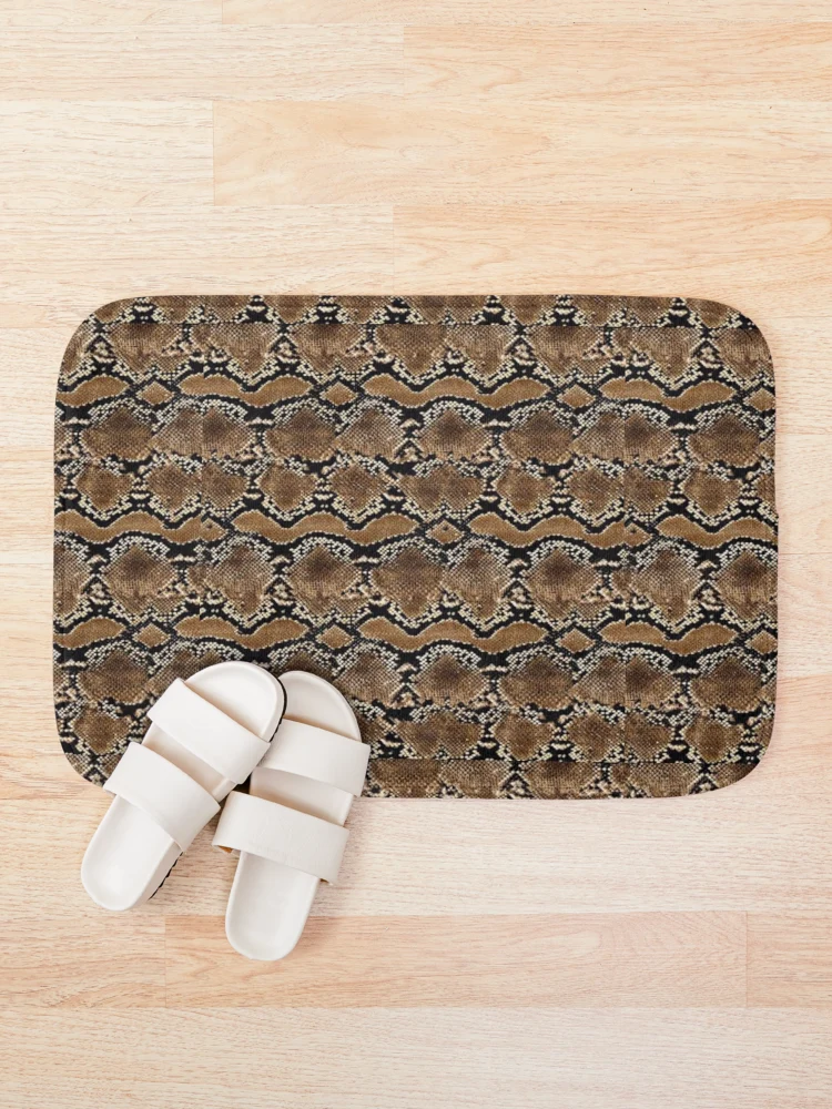 Thumbnail 1 of 6, Bath Mat, Python Print designed and sold by AthleticWolves.