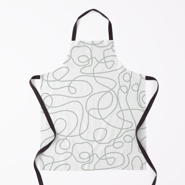 Item preview, Doodle Line Art Pattern | Light Gray Green on White designed and sold by itsjensworld.