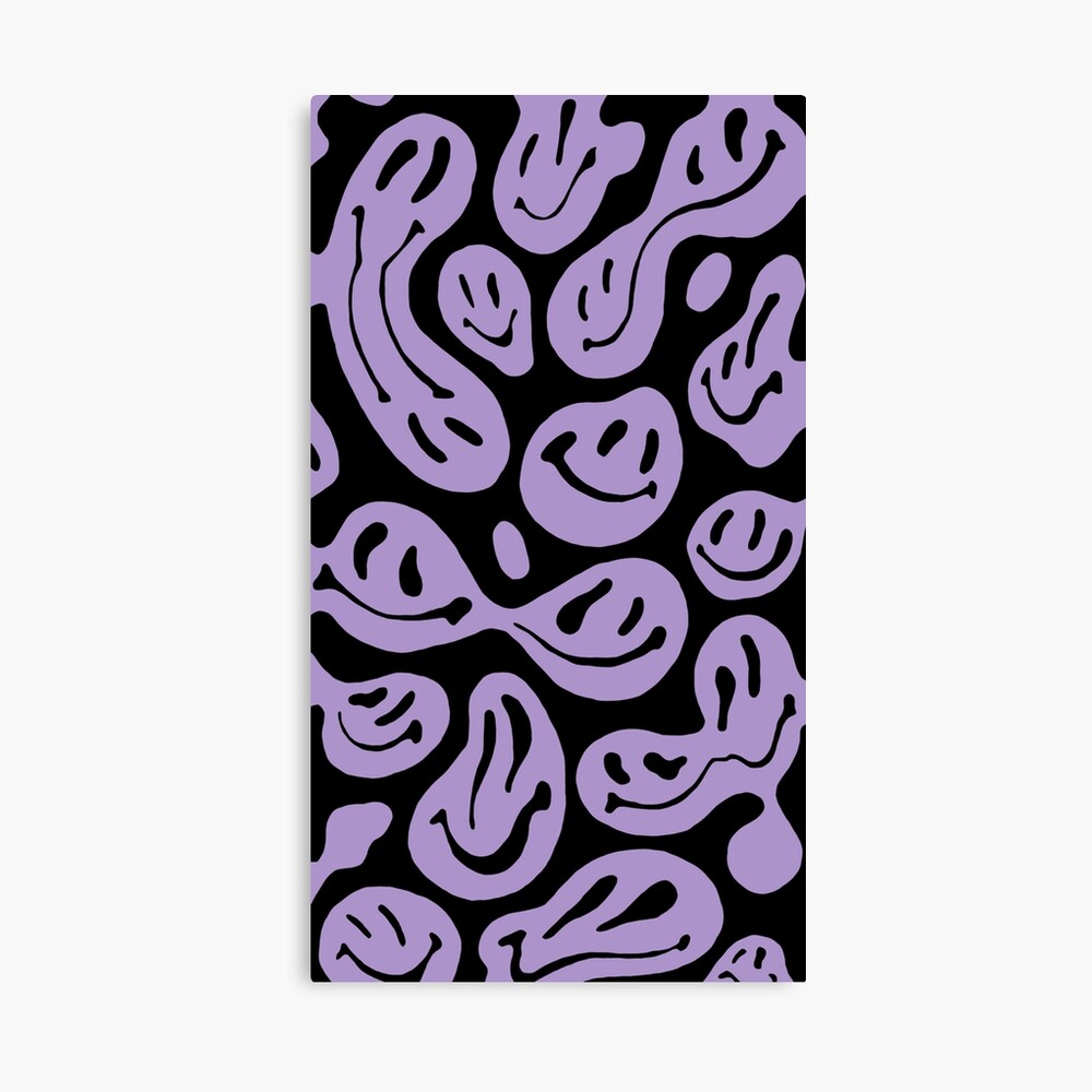 purple distorted smiley face Poster for Sale by chloejohnsvn  Redbubble