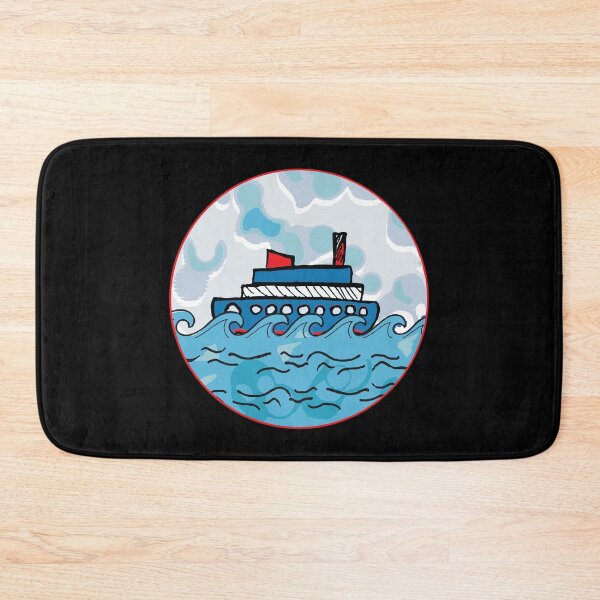 Item preview, Ferry boat  with sea waves designed and sold by kamilu.