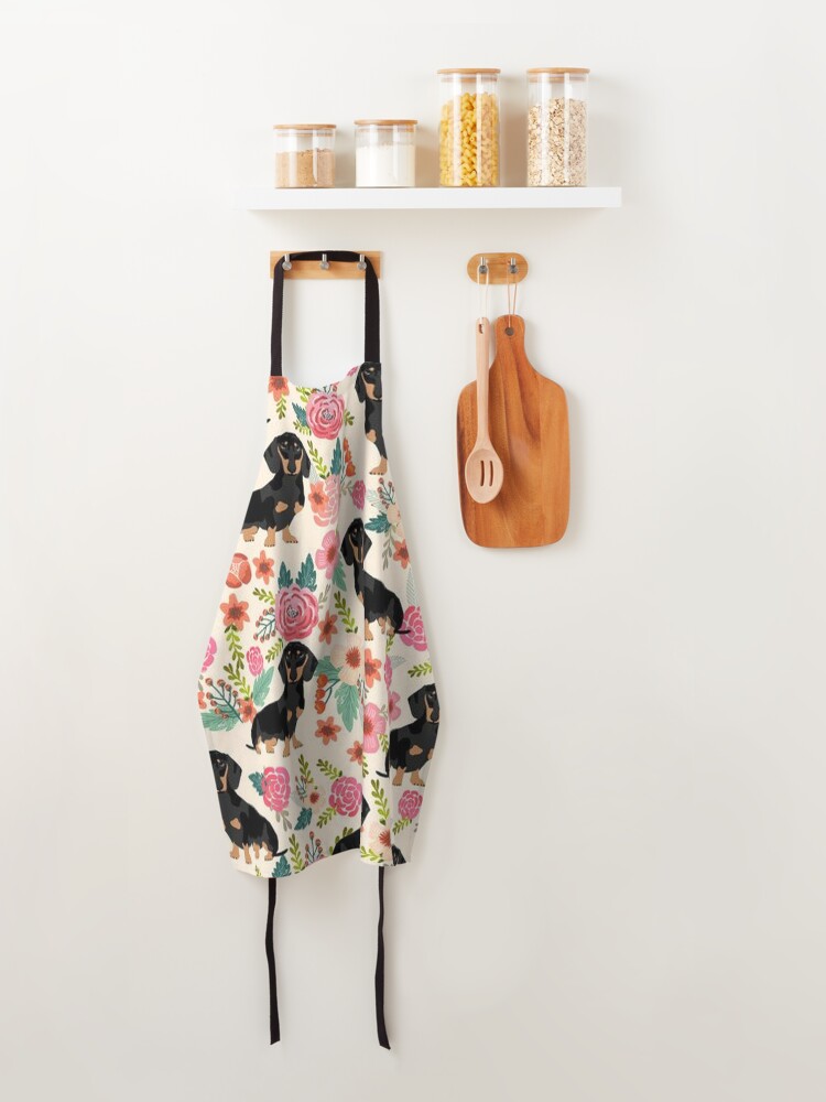 Thumbnail 4 of 6, Apron, Dachshund Dogs and flowers designed and sold by Coolstuff4you71.