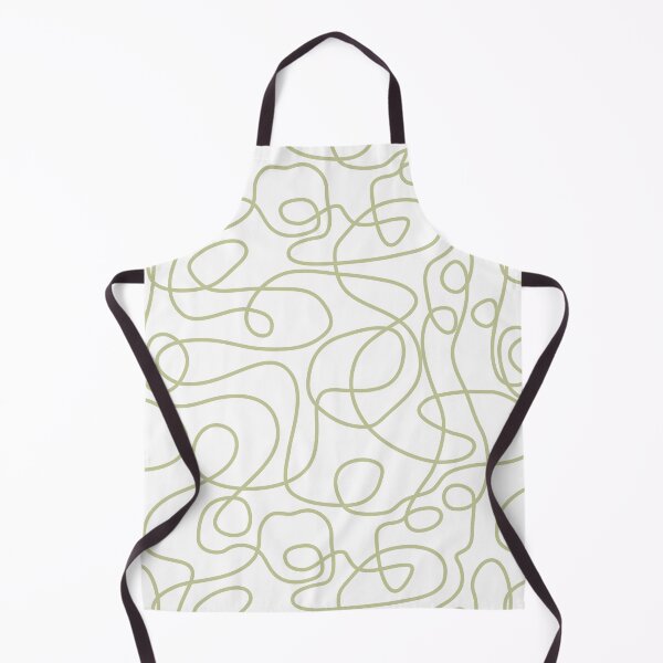 Item preview, Doodle Line Art Pattern | Pale Pistachio on White designed and sold by itsjensworld.