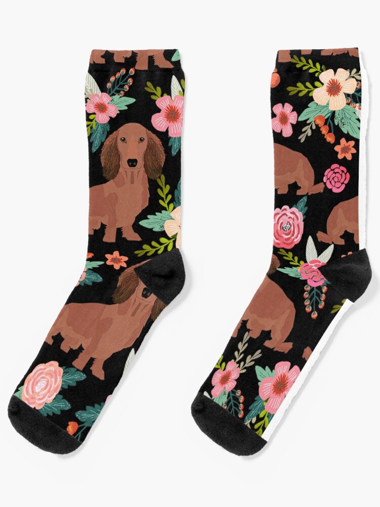 chaussettes pour enfants, impression de chien, Noir
